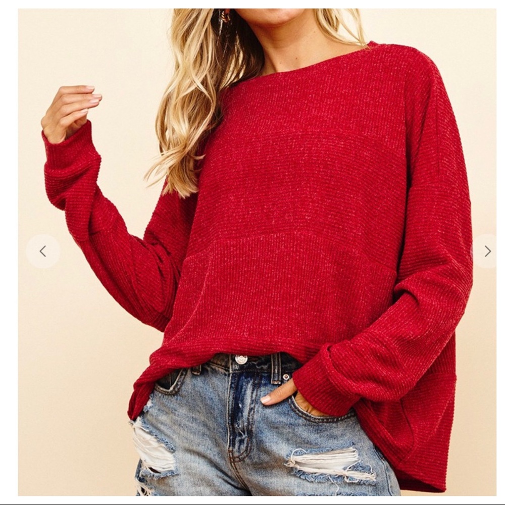 Fabulous perfect Stripe Pattern Block Loose fit Knit Top - Picture 3 of 6